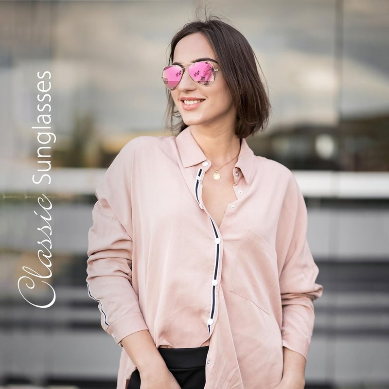 WOWSUN Classic Polarized Aviator Sunglasses for Women Men - Image 2